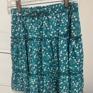 Floral Teal Skirt